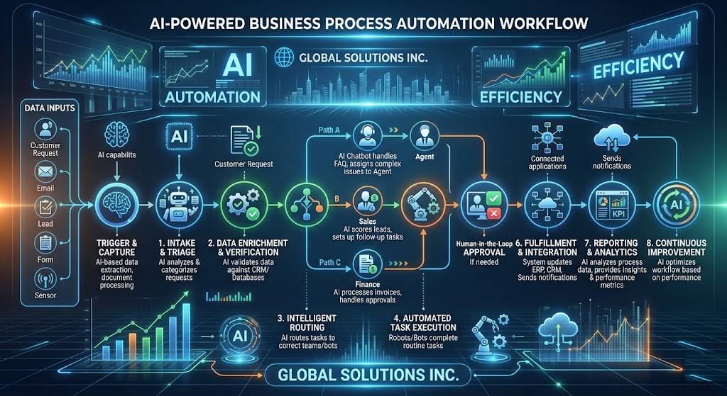 AI business process automation workflow