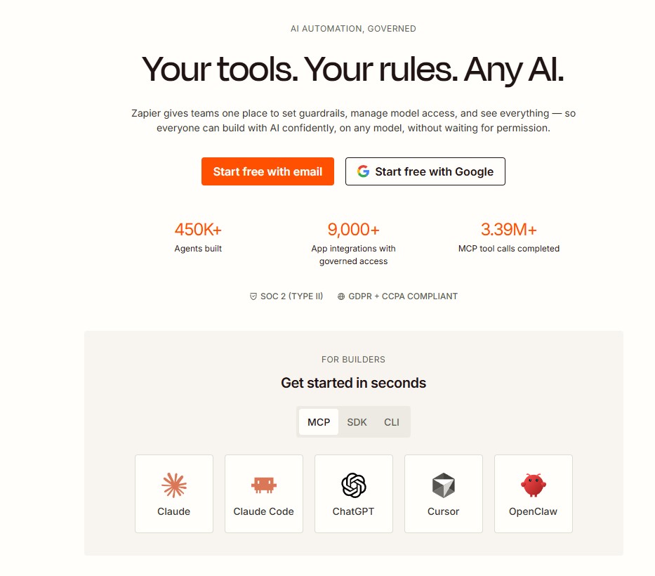 Zapier automation platform